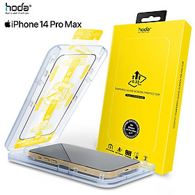 Dán Cường Lực dành cho iPhone 15 Pro Max/15 Pro/15 Plus/15/14 Pro/14 Pro Max/13/13 Pro/13 Mini/13 Pro Max HODA 2.5D Full Kèm Khung Dán - Hàng Nhập Khẩu