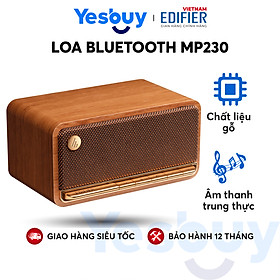 Mua Loa Bluetooth 5.0 EDIFIER MP230 Thiết kế cổ điển Vỏ gỗ chống dội âm - Âm thanh strereo  Thời lượng pin 10h Playtime - Hàng Chính Hãng - Bảo Hành 12 Tháng