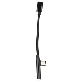 Adapter Splitter USB  to AUX Audio 3.5mm+Charge Cable for Android Black