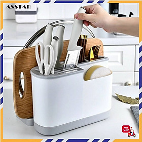 HỘP ĐỰNG ĐỒ NHÀ BẾP ĐA NĂNG 4 NGĂN RIÊNG BIỆT (ĐỂ VUNG NỒI, DAO, THỚT, THÌA, MUỖNG, ĐŨA,...) - HÀNG CHÍNH HÃNG [Được đồng kiểm]