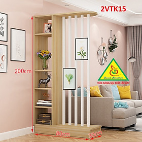Mua Tủ kệ trang trí kiêm vách ngăn phòng khách   nhà bếp 2VTK15- Nội thất lắp ráp Viendong Adv