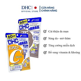 Combo Viên uống DHC Trị mụn - Mờ thâm (Kẽm ZinC+VitaminC)