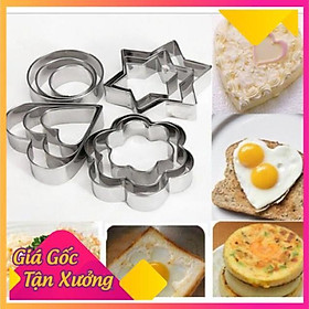 Mua Khuôn Inox Làm Bánh Quy 4 Hình (Bộ 12 Cái) FREESHIP  TP S