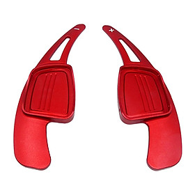 2pcs Aluminum Alloy Steering Wheel Shift Paddle Shifter Extension Fits for Audi A4 A5 Q2 Q7 S3 S4 TT TTS 2016-2017, Red(Left & Right)
