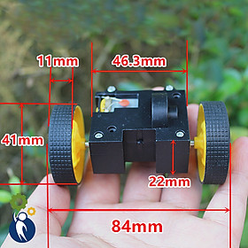 Mua Bộ Khung Xe Motor Giảm Tốc 3-5V Có 2 Bánh Xe