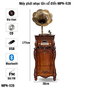 Máy phát nhạc loa kèn đồng mang phong cách tân cổ điển MPN-928