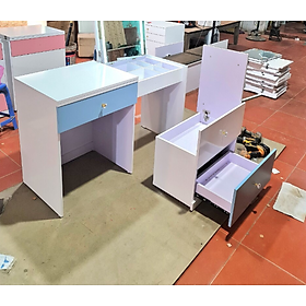 Mua Bàn phấn kết hợp bàn làm việc Tundo kt 600x750x450 kéo ra 1m2 kèm đèn led