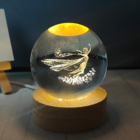 Mua Đèn Ngủ 3D Quả Cầu Pha Lê Phát Sáng  Quà Tặng Sinh Nhật  Quà Lưu Niệm  Quà Tặng Giáng Sinh