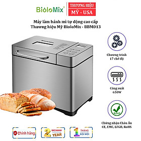 Máy làm bánh mì tự động cao cấp BioloMix BBM013 công suất 650W, với nhiều chương trình tự động làm bánh - Hàng Chính Hãng