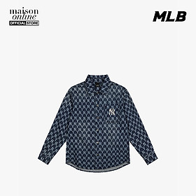 1119  HÀNG CHÍNH HÃNG  Áo Sơ Mi MLB Denim New York Yankees  XANH   MỘC  SHOES