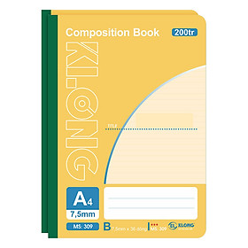Lốc 2 Sổ May Dán Gáy Klong A4 MS 309 (200 Trang)