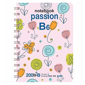 Sổ Lò Xo Kép 200 trang B6 Kìa Cứng KLong-MS938
