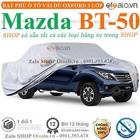 Bạt Phủ Ô Tô Mazda BT50 Cao Cấp 3 Lớp Chống Nắng Nóng Chống Nước Chống xước