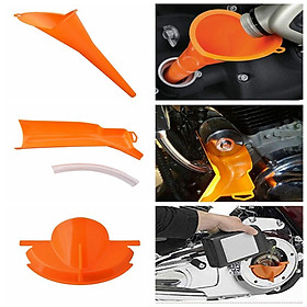 Hình ảnh sách Oil Change Replacement Kit Primary Case Oil Fill + Drip-Free Oil Funnel for Harley Orange