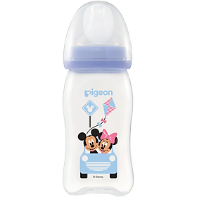 Bình Sữa Pigeon Softouch PP Plus Disney Baby - Màu Tím