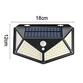 Mua Đèn LED 114 bóng cảm biến chuyển động cơ thể chống thấm nước sử dụng năng lượng mặt trời 3 chế độ sáng có pin 2400 mAh