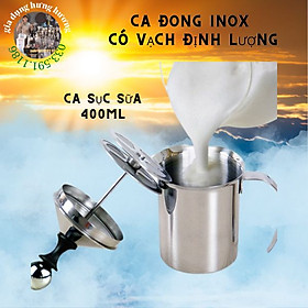 Ca đánh sữa tạo bọt lạnh inox 304, sục sữa tạo bọt inox chuyên dụng cụ pha chế bartender