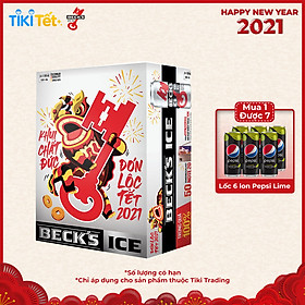Thùng 24 Lon Bia Beck's Ice (330ml / Lon) - (Phiên bản Tết trúng quà 100%)