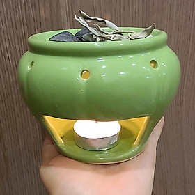 Bếp đốt bồ kết và xô thơm thảo mộc tráng men mẫu mới