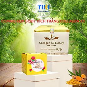 Kem DưỡngTrắng Da Toàn Thân Body Collagen X3 Luxury Kem Body Dưỡng Ẩm Trắng Da Đông Anh Chính Hãng 250g
