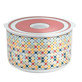 Hộp Cơm, Đựng Thực Phẩm Giữ Nhiệt Sứ Dưỡng Sinh Minh Long - 15 cm + Nắp - Mosaic (LTD)