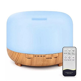 Mua MÁY KHUẾCH TÁN HỘP TRÒN TRẮNG ĐẾ VÂN GỖ | 300ML | PHÒNG 20M2 | REMOTE ĐIỀU KHIỂN