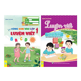Sách - Combo 2 cuốn Luyện Viết (Cùng Con Vào Lớp 1 + Chữ thường, chữ hoa cỡ nhỏ, theo nhóm) - ndbooks