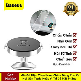 Mua Giá Đỡ Điện Thoại Nam Châm Trên Xe Hơi Gắn Taplo Với Thiết Kế Nhỏ Gọn Chắc Chắn Hút Cực Mạnh - Hàng Chính Hãng Baseus