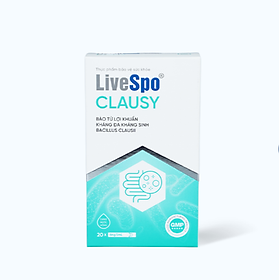 Bào tử lợi khuẩn LiveSpo Clausy cho người sử dụng kháng sinh dài ngày gây rối loạn tiêu hóa