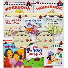 Scholastic Phonics Booster Books : Box Set Level 3 (Include 6 Books, 2 Workbooks and 2 Audio CDs)