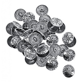 30x Metal Sewing Floral Buttons Antique  Sewing Buttons DIY Decor