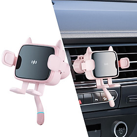 Cat Shape Wireless Car Charger Air Vent Mount Smartphone Holder