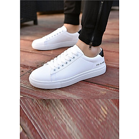 Giày Sneaker thể thao nam màu trắng Cổ thấp SN5037 Da Giày Việt Nam