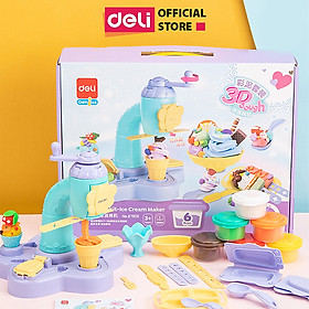 Đất Nặn Làm Bếp Làm Kem Mì Cùng Bé Khuôn Và Máy Thủ Công Deli - Đồ Chơi Giáo Dục Nhập Vai Thông Minh Cho Bé - 67801 67802 67805 YC