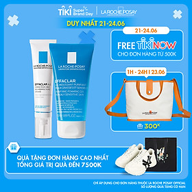 Bộ đôi kem giảm mụn chuyên biệt La Roche Posay Effaclar A.I 15ml và Gel rửa mặt dành cho da dầu mụn Effaclar Gel 50ml