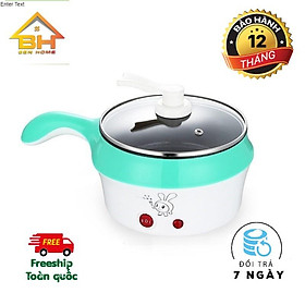 Mua Nồi lẩu điện mini tay cầm dài size 18cm không kèm giá hấp  ca mỳ mini siêu tiện dụng