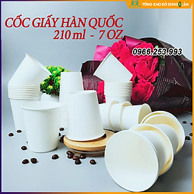 Mua 50 chiếc cốc giấy 210ml - 7OZ hàng cao cấp hàn quốc