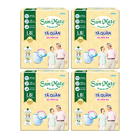 Combo 4 Tã Quần Người Lớn SunMate Siêu Mềm Mại size M9, L8