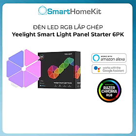 Yeelight Smart Light Panels Starter Kit 6P - Đèn LED RGB lắp ghép cao cấp thông minh - Hàng Chính Hãng