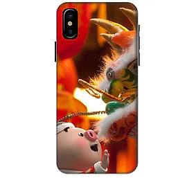 Ốp lưng dành cho điện thoại IPHONE X Heo Múa Lân