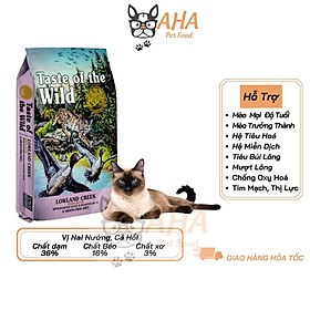 {Mới} Thức Ăn Cho Mèo Xiêm Bao 2kg Taste Of Wild Vị Chim Cút, Thịt Vịt, Rau Củ, Trái Cây Mượt Lông, Búi Lông