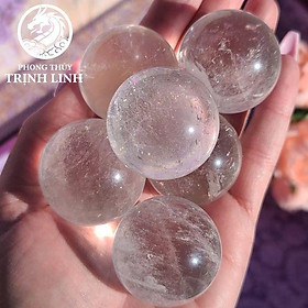 Quả cầu T.A Trắng thanh tẩy Tarot, Reiki, thiền định, phong thủy