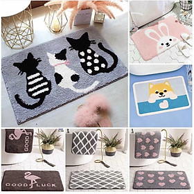 Mua Thảm chân lông cừu  thảm nhà tắm lông cừu siêu thấm nước chống trợ trượt hàng dày