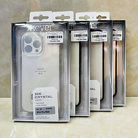 Ốp lưng cho  iPhone 15 Pro Max X-Level Ice Crytal trong suốt viền màu- hàng chính hãng