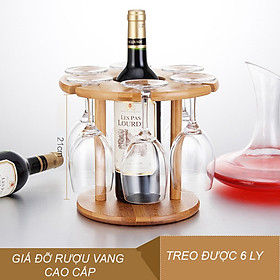 Mua Giá Treo Ly Ruou Vang Bằng Gỗ Cao Cấp - Kệ Gỗ Thiết Kế 2 Trong 1 Độc Đáo Trang Trí Nhà Cửa