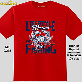 Sea Fishing, mã G275. Áo thun nam nữ in hình đẹp, form unisex. Áo phông hàng hiệu Goking. Quà tặng cao cấp cho gia đình, cặp đôi, hội nhóm, doanh nghiệp