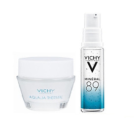 Gel Dưỡng Ẩm Kích Hoạt & Giữ Nước Cho Da Thường & Da Khô Vichy Aqualia Thermal Rehydrating Light Cream 15ml + Dưỡng Chất Khoáng Cô Đặc M89 10ml