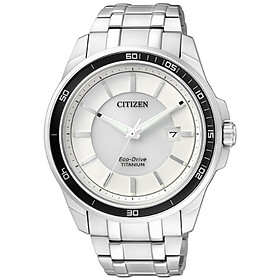 Đồng Hồ Nam Citizen Dây Titanium BM6921-58A - Mặt Trắng (Sapphire)