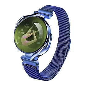 Đồng hồ thông minh dành cho nữ, có thể đo nhịp tim, huyết áp, giấc ngủ-Màu xanh dương