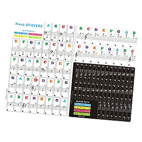 Piano Notes Stickers,Learning Piano,Rake Key Labels Overlay for Beginners